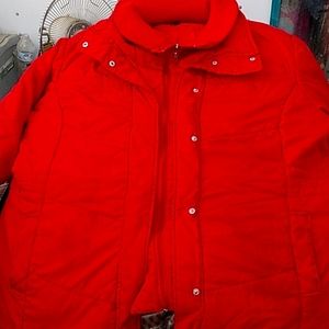 Faded Glory red puffer coat